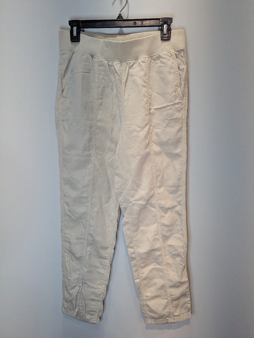 Faherty Cotton Linen Blend Pull On Khaki Casual Lounge Pants Size M